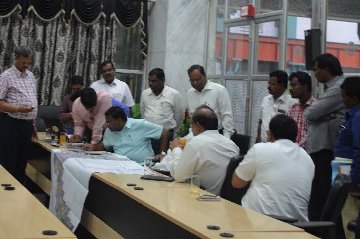 Discussion on Route Options with Client, R&B, Telangana